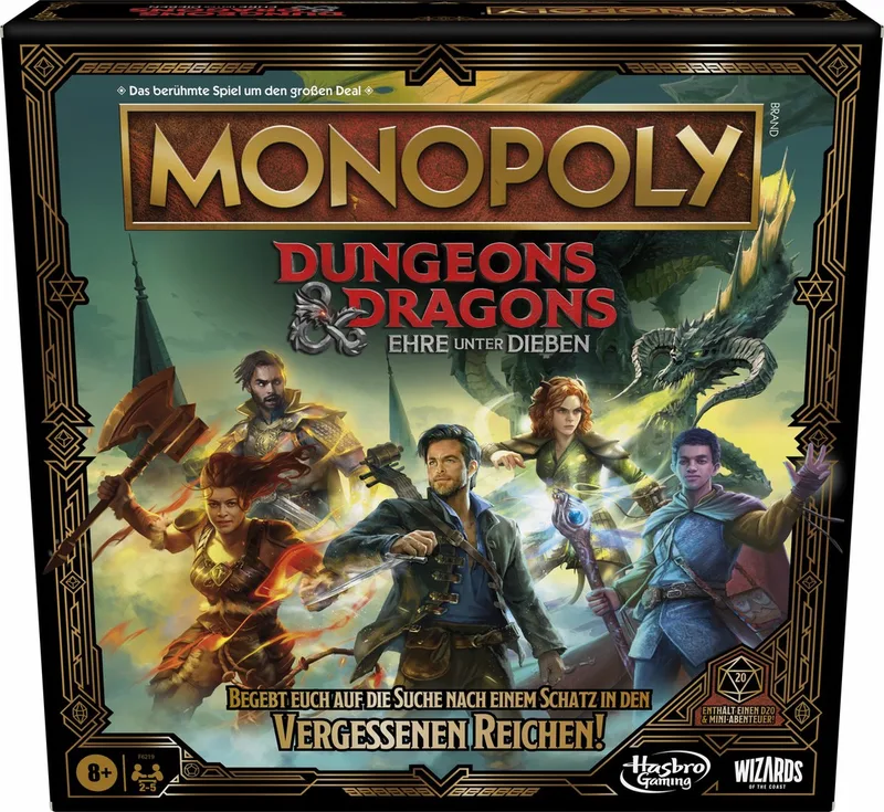 Dungeons & Dragons: Honor Among Thieves Monopoly - bordspel - Engelstalige uitgave von Hasbro Gaming – Schachtel