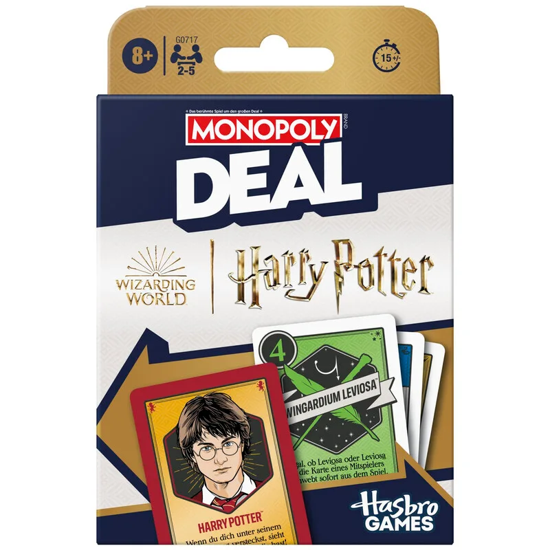 HAS-G0717 Harry Potter Kartenspiel, Deutsche Version, 2 bis 5 Spieler, 111 Karten, 15-Minuten-Familienstrategiespiel, Ab 8 Jahren fra Hasbro Gaming – æske