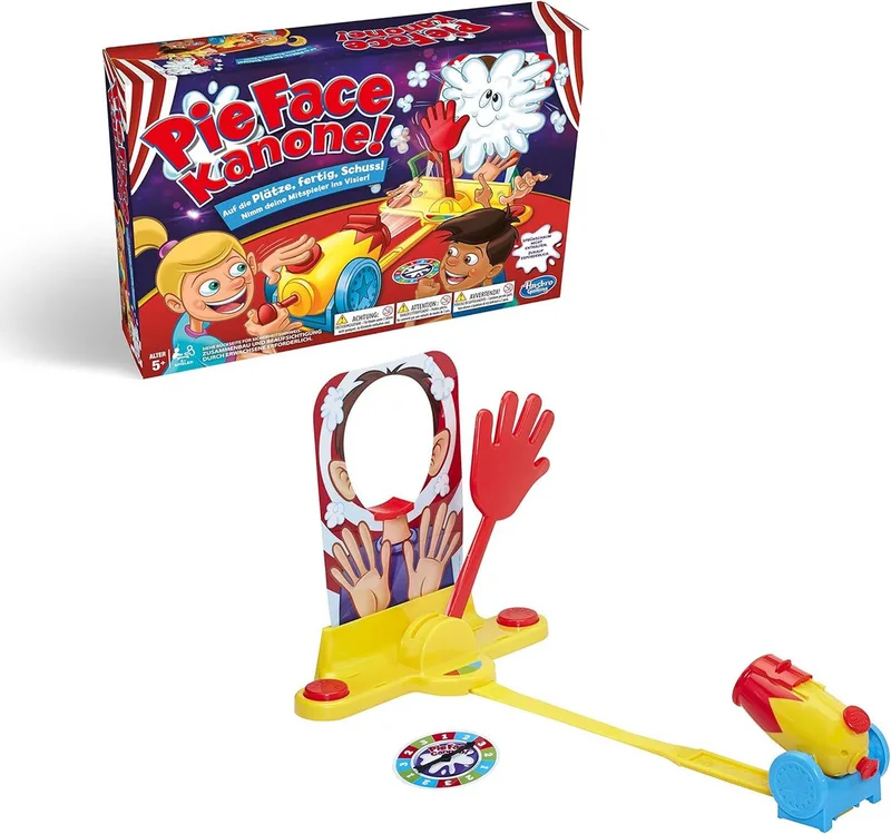 Hasbro Pie Face Kanone Partyspiel für Kinder und Familie mit Sahne, Gesellschaftsspiel, Sahne-Überraschungseffekt from Hasbro Gaming – box