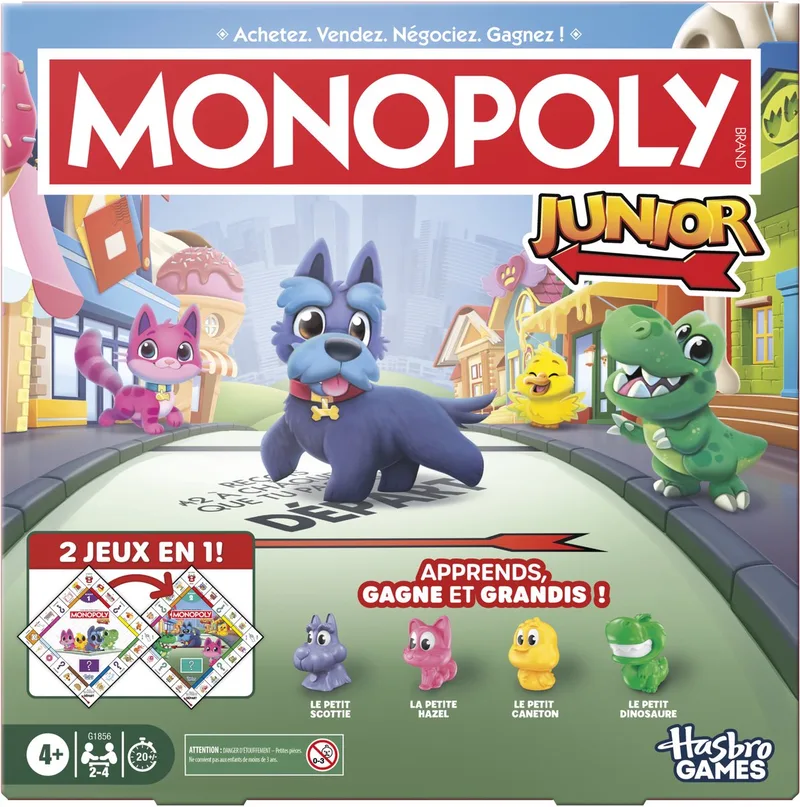 Junior-bordspel - 2 spellen in 1 - Fransie Editie von Hasbro Gaming – Schachtel