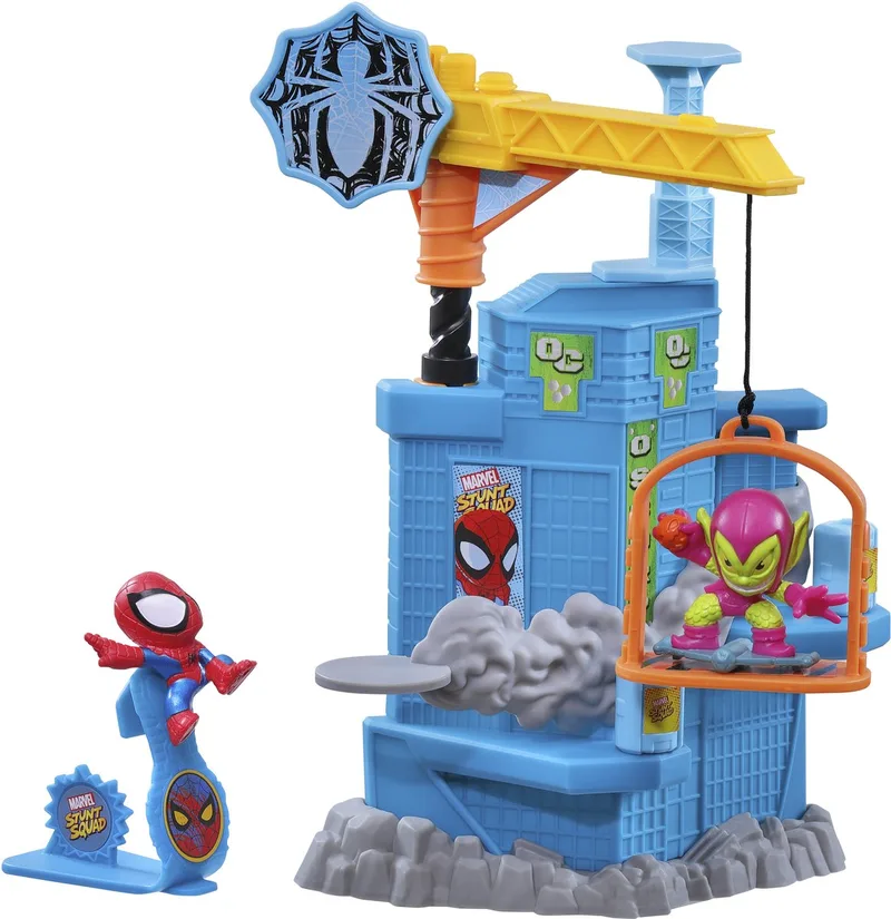 Marvel Stunt Squad Spider-man Vs Green Goblin from Hasbro Gaming, Rood edition – box