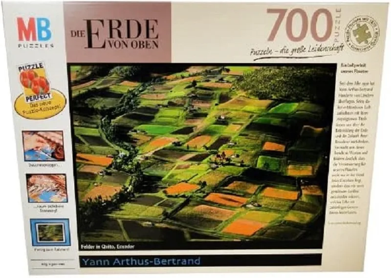 MB Puzzel De Aarde Van Boven 700 stukjes van Hasbro Gaming, editie Bruin – doos
