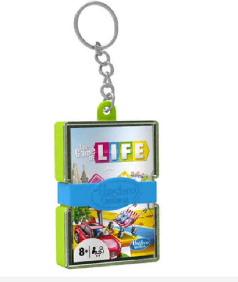 Mini spel sleutelhanger - The game of life / (8+) van Hasbro Gaming, editie Levensweg – doos