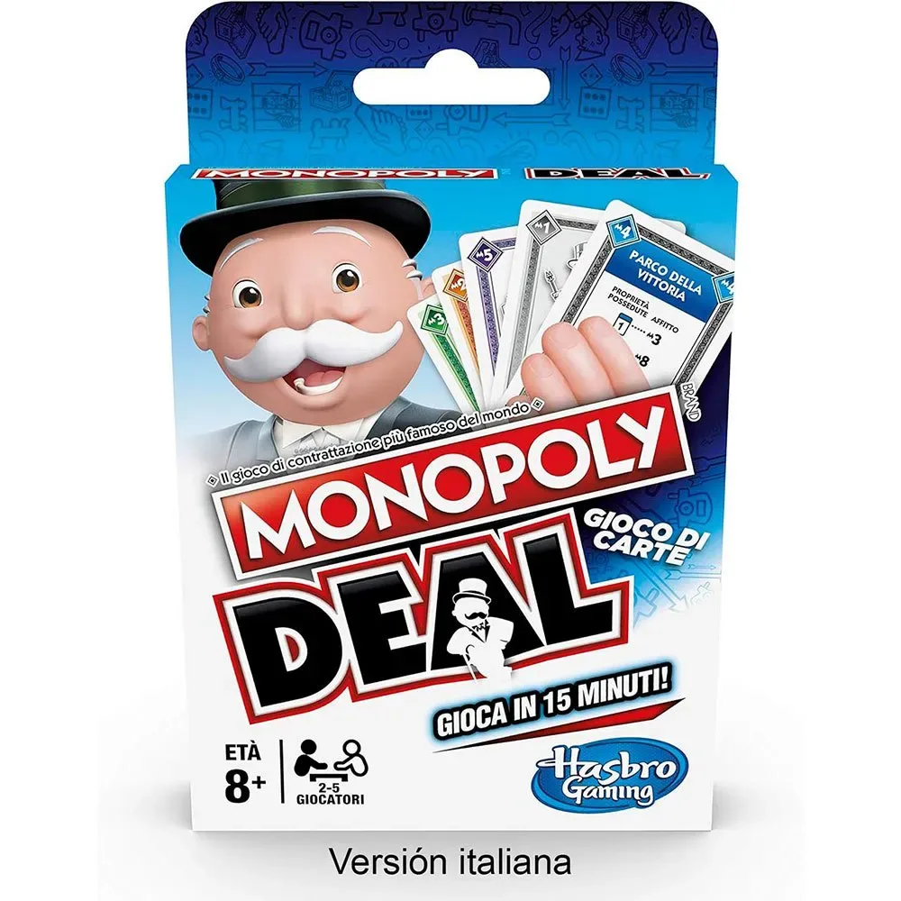 Monopoly Deal Bordspel Italiaans från Hasbro Gaming – kartong