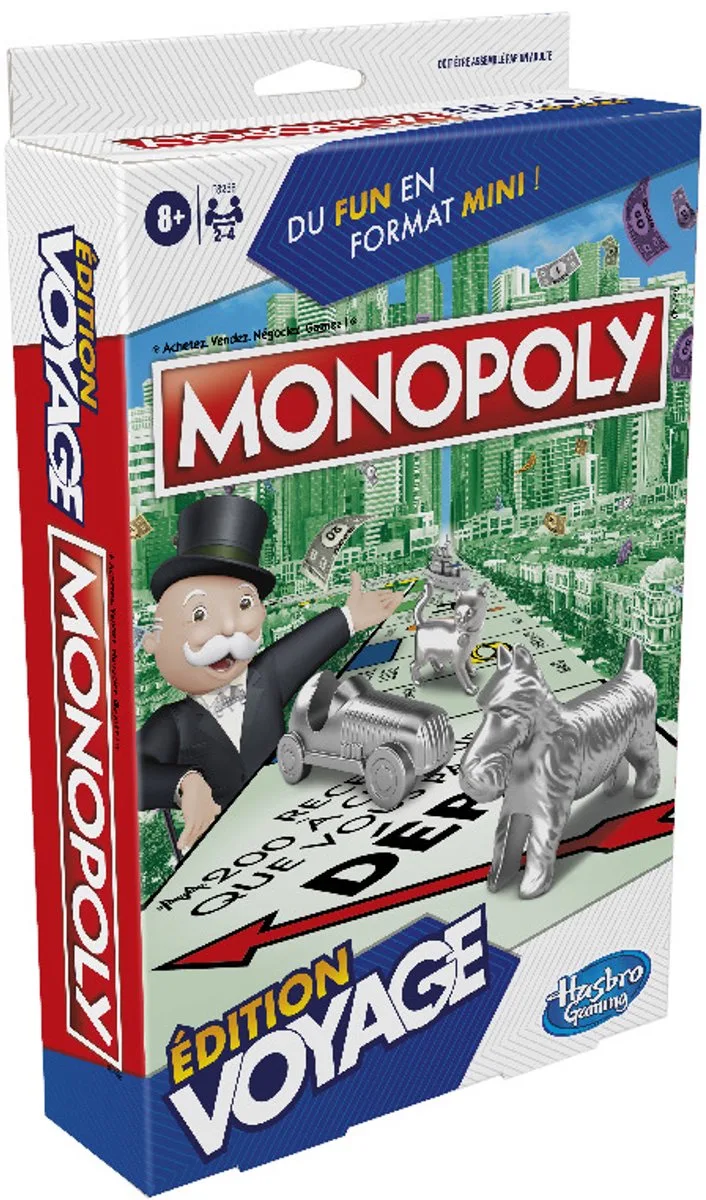 Monopoly édition Voyage, jeu portable pour 2 à 4 joueurs, jeu de voyage pour enfants à partir de 6 ans from Hasbro Gaming – box