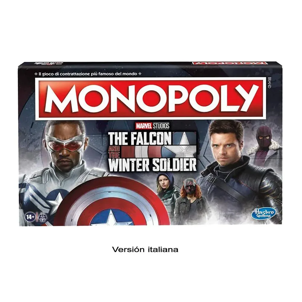 Hasbro Monopol Falcon And The Winter Soldier Brädspel Italienska från Hasbro Gaming – kartong