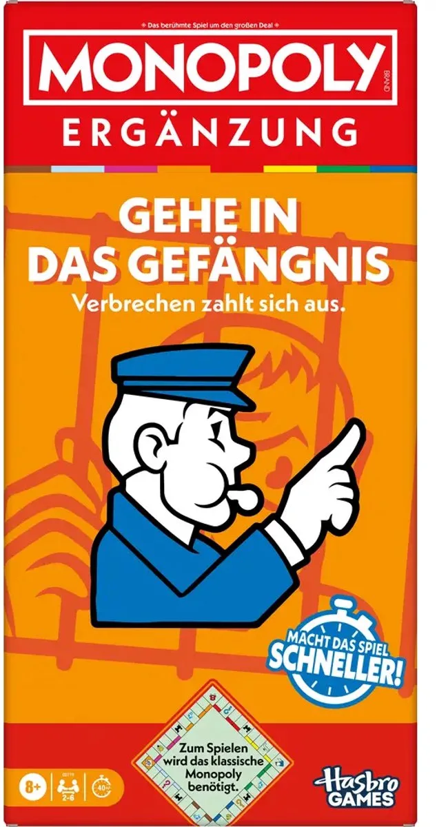Monopoly uitbreiding bordspel Gevangenis speelplezier strategie. van Hasbro Gaming, editie Meerkleurig – doos