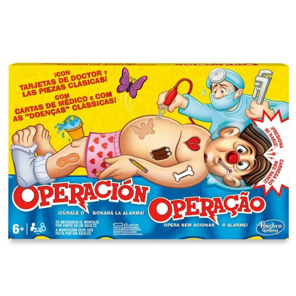 Operacion Bordspel Spaans/portugees från Hasbro Gaming – kartong