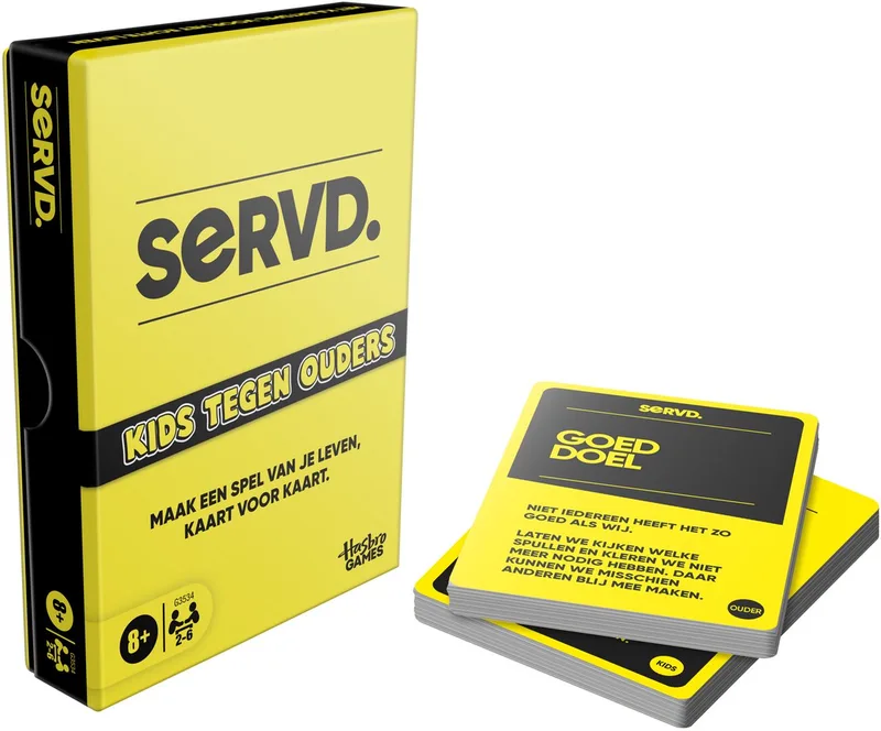 SERVD Kids Tegen Ouders - Kaartspel from Hasbro Gaming – box