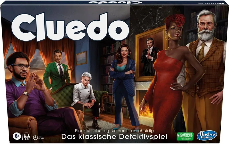 Spiel Cluedo Das klassische Detektivspiel, Brettspiel fra Hasbro Gaming, Bunt-udgave – æske