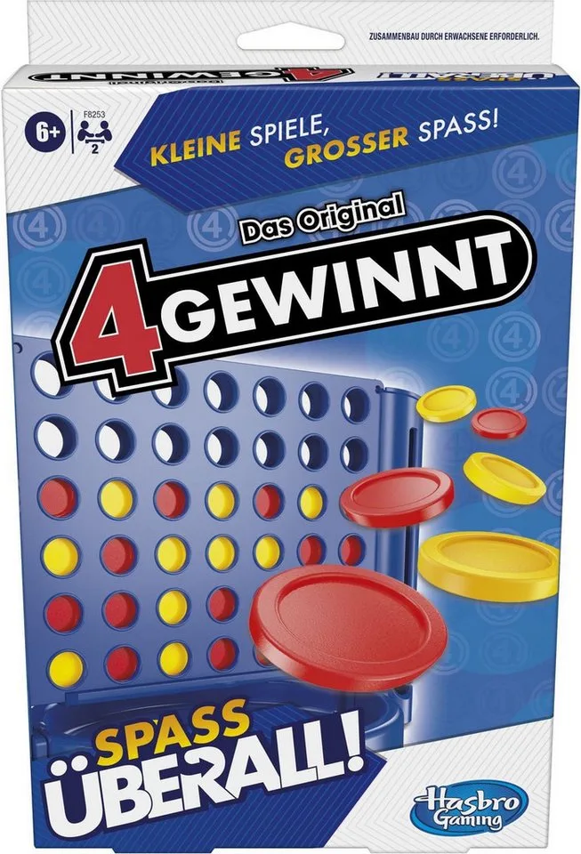 Spiel Hasbro F8253GC0 - 4 gewinnt Kompakt fra Hasbro Gaming – æske