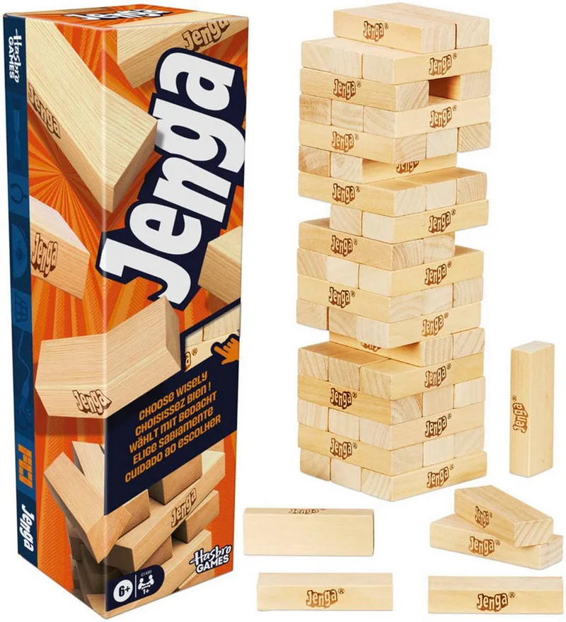 Spiel Jenga, Stapelspiel from Hasbro Gaming, Bunt edition – box