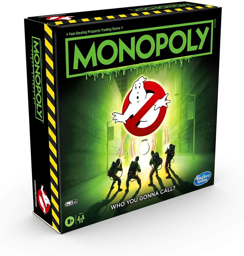 Spiel Monopoly Ghostbusters (englisch), Brettspiel, in Englisch från Hasbro Gaming, utgåva Grün – kartong