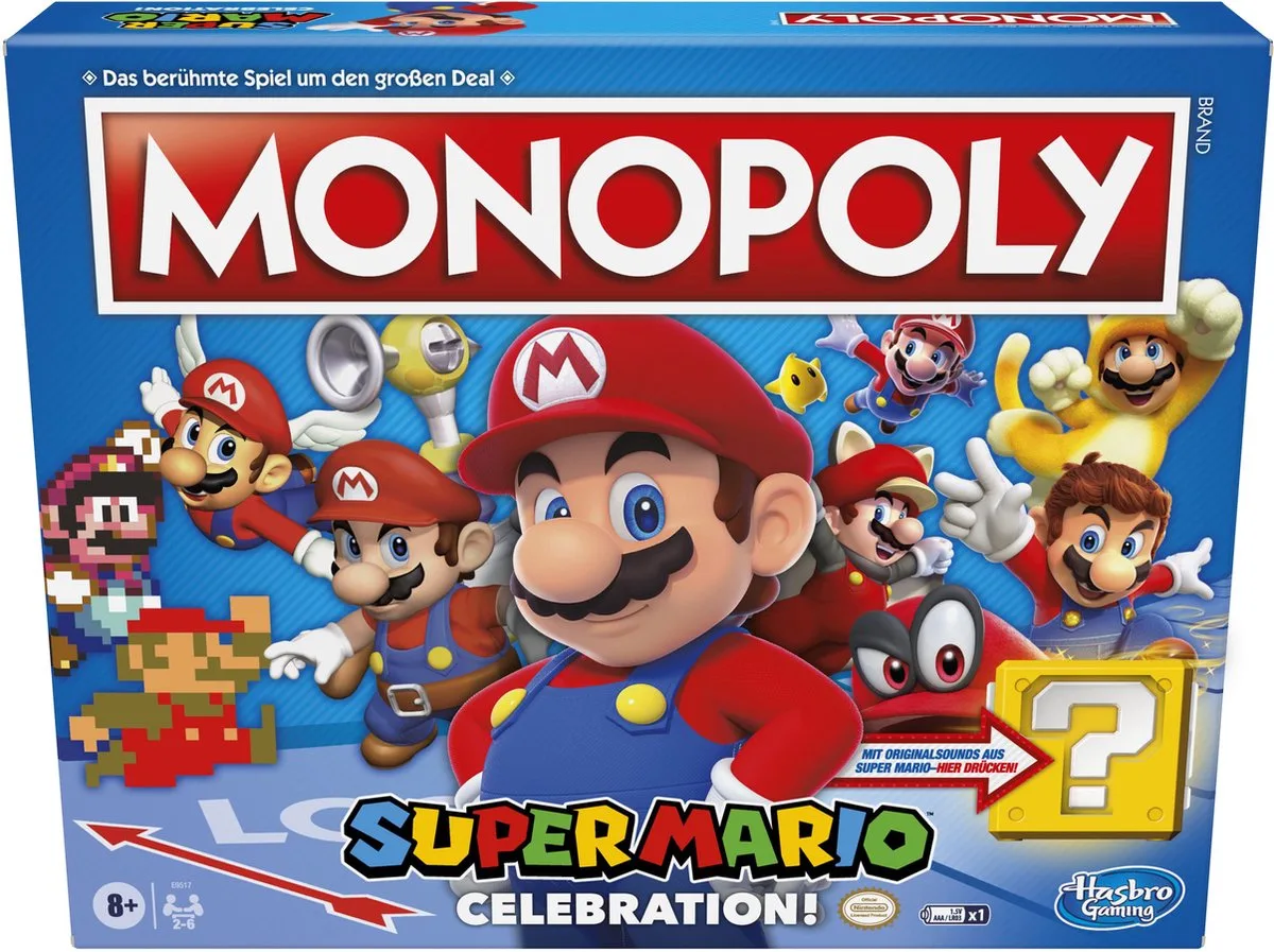 Super Mario Celebration Bordspel met Geluidseffecten van Hasbro Gaming – doos