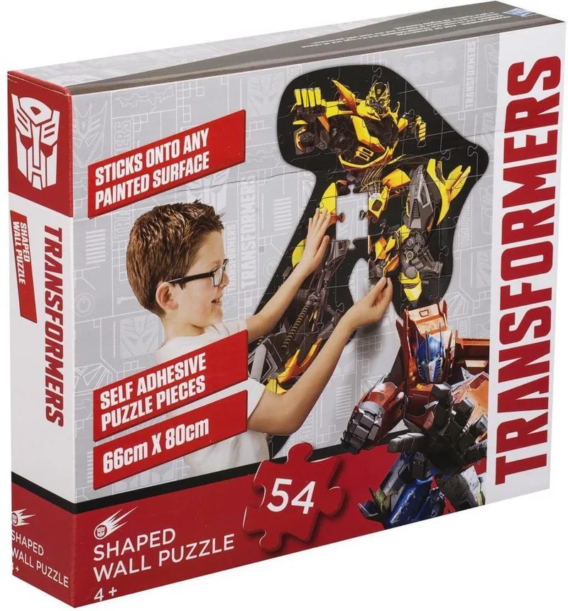 Transformers Puzzel Shaped Wall from Hasbro Gaming, Zwart geel edition – box