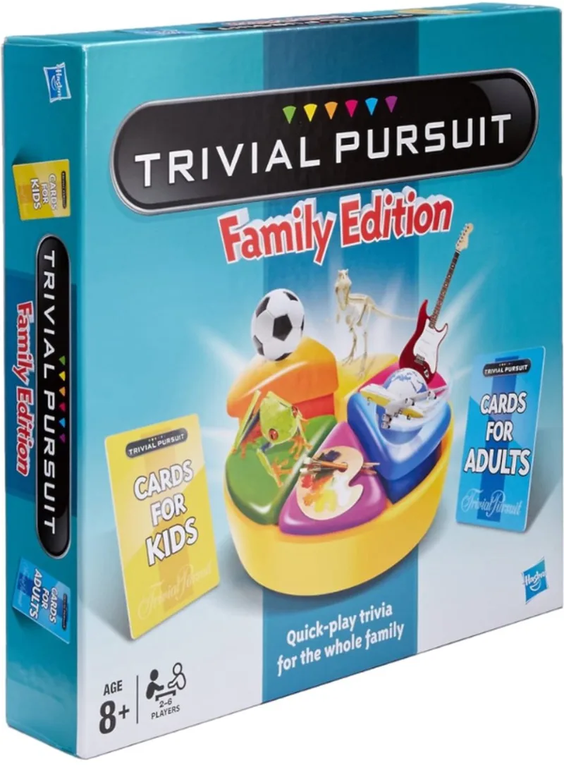 Trivial Pursuit: Family Edition- Bordspel (ENG) från Hasbro Gaming – kartong