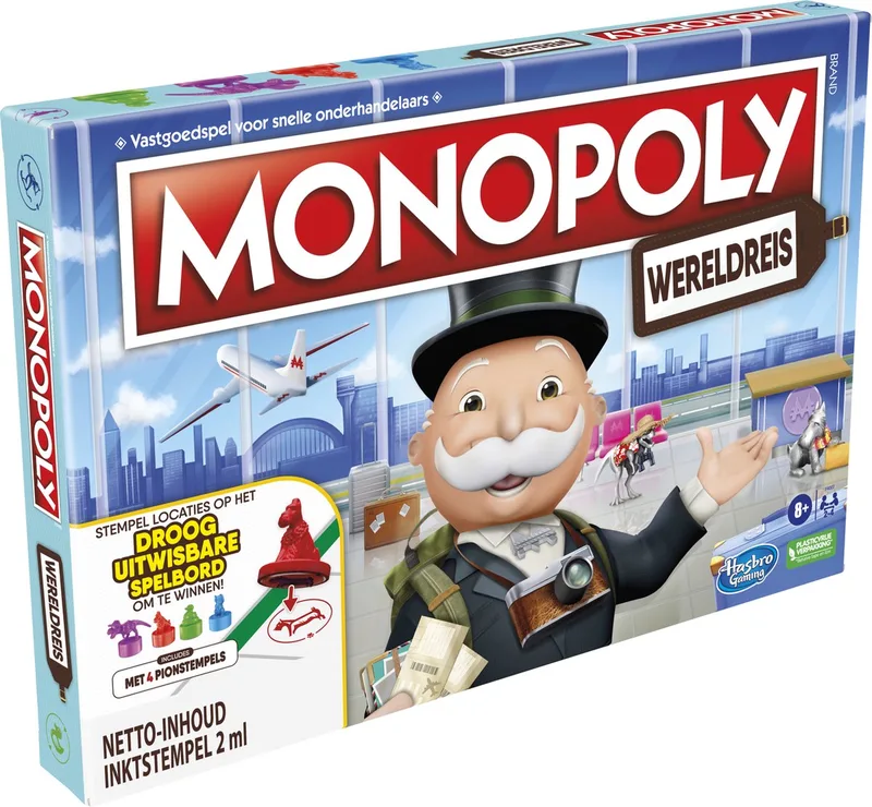 Wereldreis - Bordspel (Nederlandstalig) van Hasbro Gaming – doos