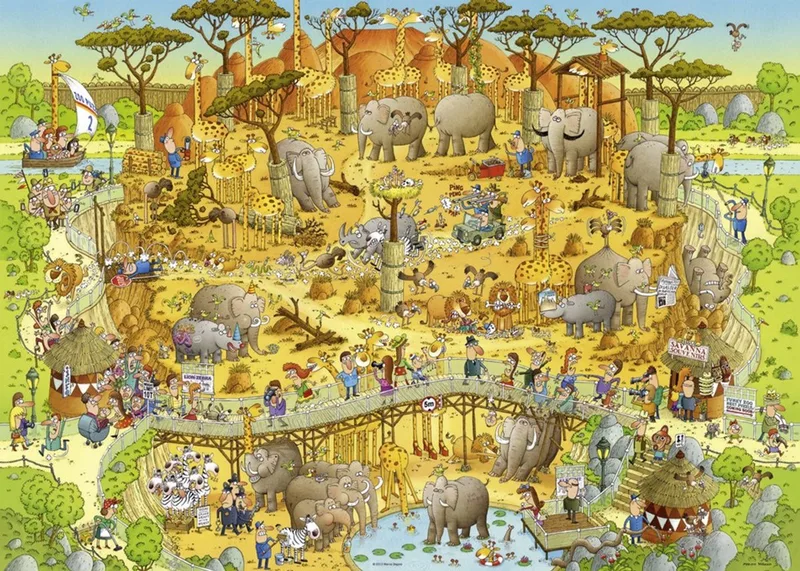 African Habitat - Puzzel - 1000 stukjes van Heye, editie Meerkleurig – doos