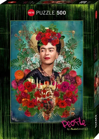 Frida II – Puzzel – 500 stukjes – André Sanchez von Heye, Ausgabe Schwarz – Schachtel 2 von 2
