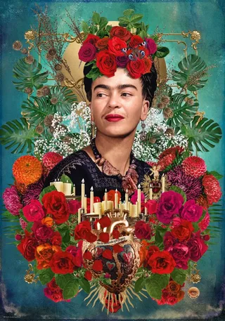 Frida II – Puzzel – 500 stukjes – André Sanchez von Heye, Ausgabe Schwarz – Schachtel 1 von 2