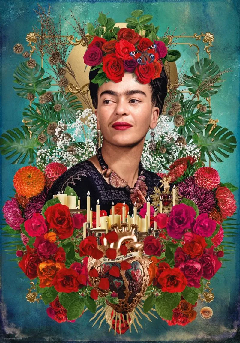 Frida II – Puzzel – 500 stukjes – André Sanchez fra Heye, Sort-udgave – æske