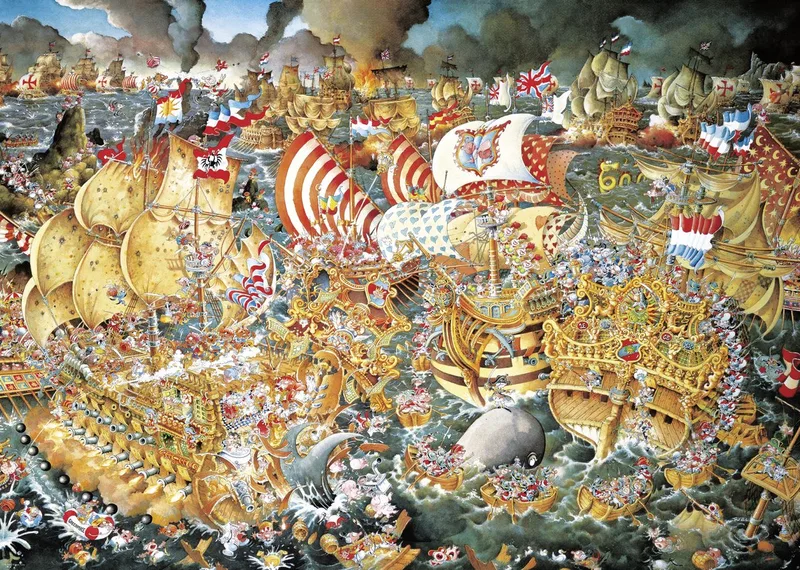 Legpuzzel - 2000 stukjes - Triangular - Trafalgar van Heye, editie Meerkleurig – doos
