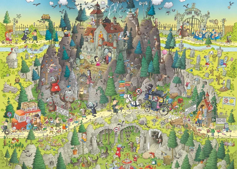 legpuzzel Funky Zoo Transylvanian Habitat 1000 stukjes karton. from Heye, Multicolour edition – box