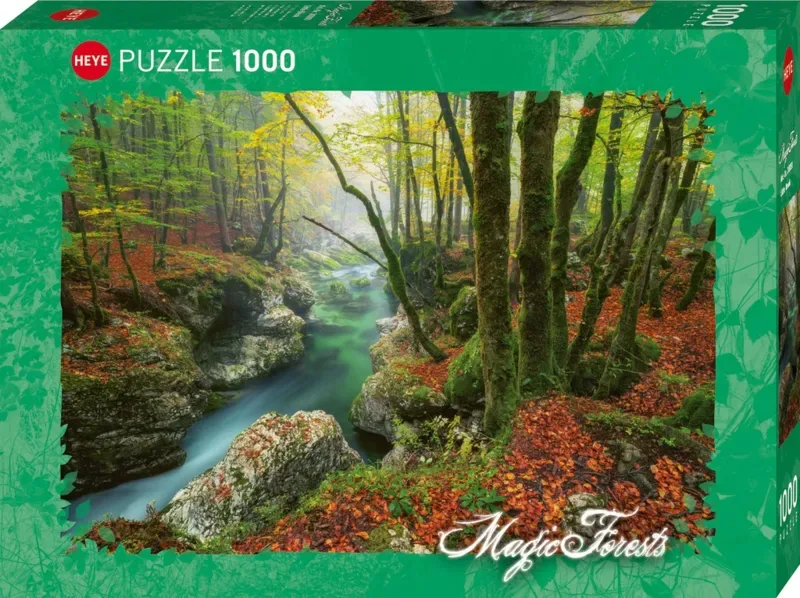 Magic Forests – Legpuzzel – 1000 stukjes – Nicolas Otto från Heye, utgåva Grön – kartong 2 av 2
