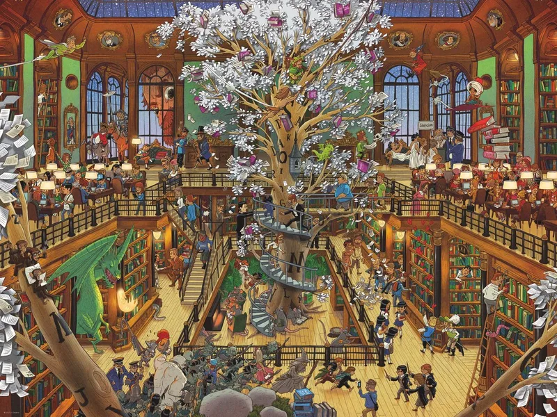 Oesterle, U: Library Puzzle 1500 Teile de Heye, édition Multicolore – boîte
