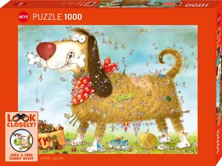 puzzel 1000 stukjes At the Dog - Legpuzzel voor volwassenen. von Heye, Ausgabe Mehrfarbig – Schachtel 1 von 2