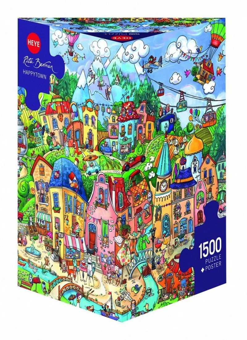 Puzzel 1500 Stukken - Gelukkige Stad van Heye, editie Meerkleurig – doos