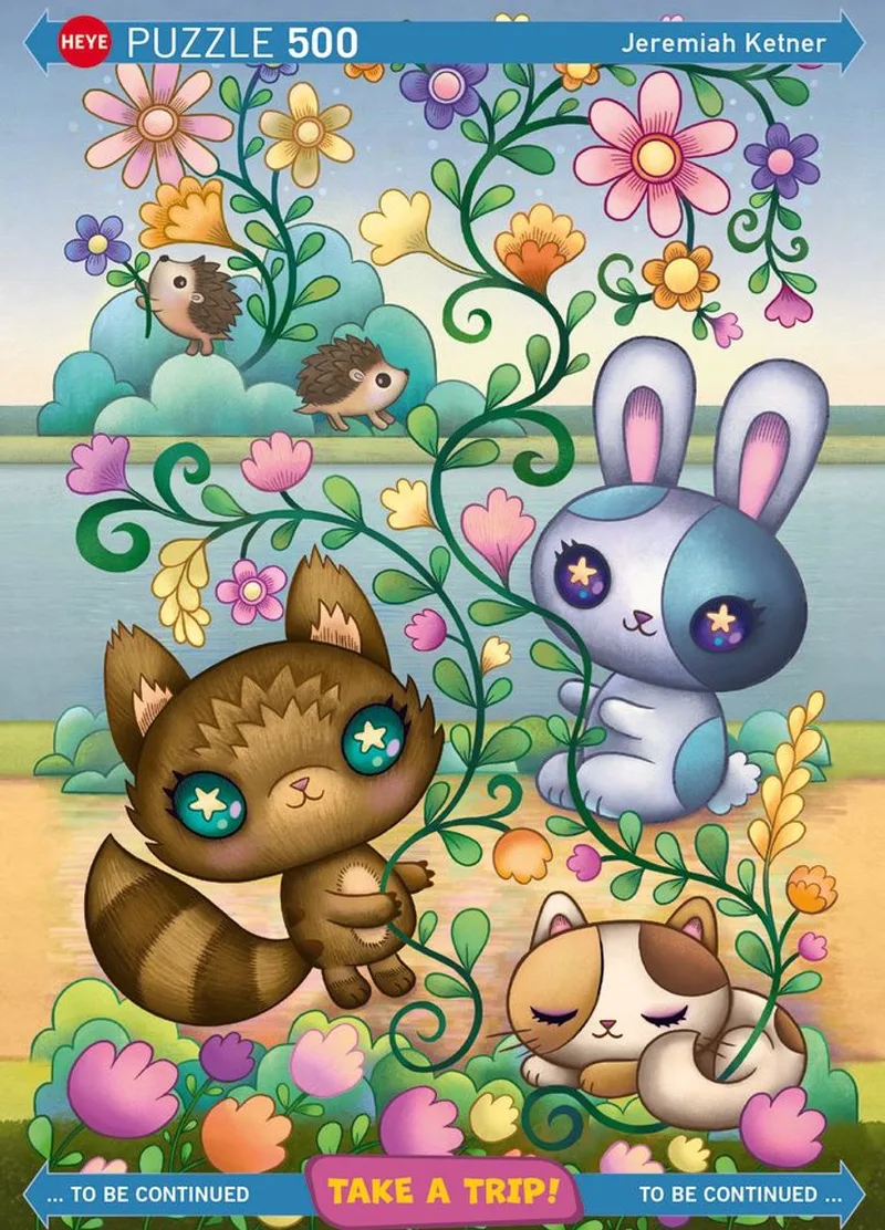 puzzel 500 stukjes kunst Take a Trip Jeremiah Ketner. fra Heye, Flerfarvet-udgave – æske