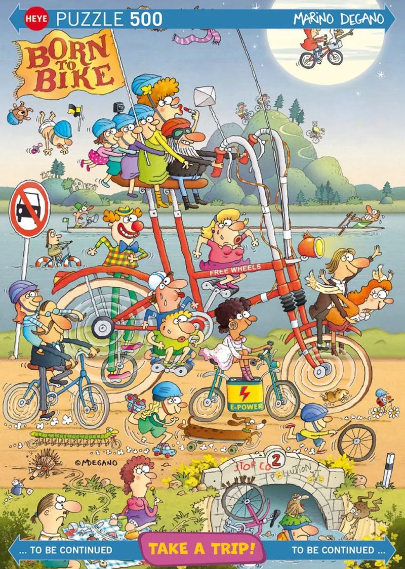 puzzel 500 stukjes Marino Degano Take a Trip kunst puzzel. from Heye, Multicolour edition – box