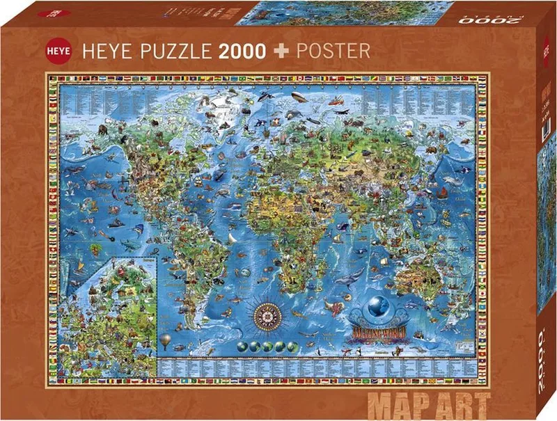 Puzzel Amazing World, 2000 Stukjes Heye 29846 van Heye, editie Meerkleurig – doos