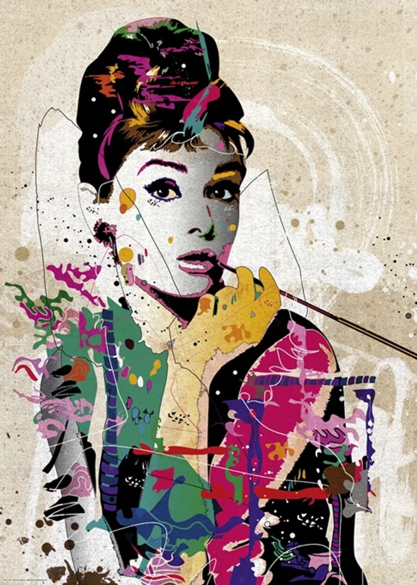 Puzzel Audrey,People 1000. fra Heye, Flerfarvet-udgave – æske