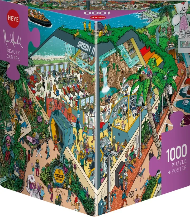 puzzel Beauty Centre 1000 stukjes cartoon Marc Herold. de Heye, édition Multicolore – boîte 2 sur 2
