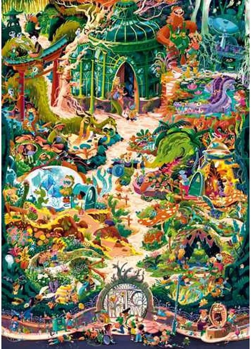 puzzel Botanic Garden 2000 stukjes - cartoon puzzel. van Heye, editie Meerkleurig – doos