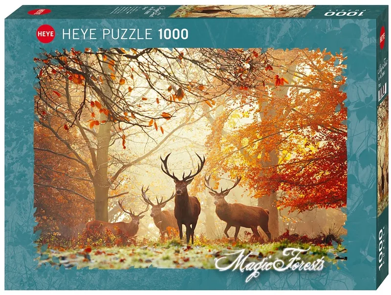 puzzel dieren Stags Magic Forest 1000 stukjes karton. van Heye, editie Meerkleurig – doos