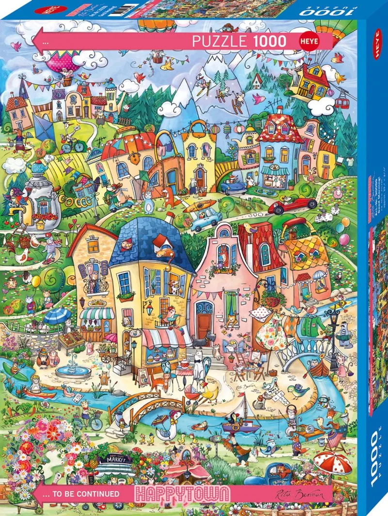 Puzzel Good Morning, Happytown 1000 Heye * levertijd onbekend *. van Heye, editie Meerkleurig – doos