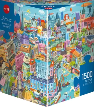 Puzzel Good old Europe 1500 Stukjes 3hoek Heye van Heye, editie Meerkleurig – doos 2 van 2