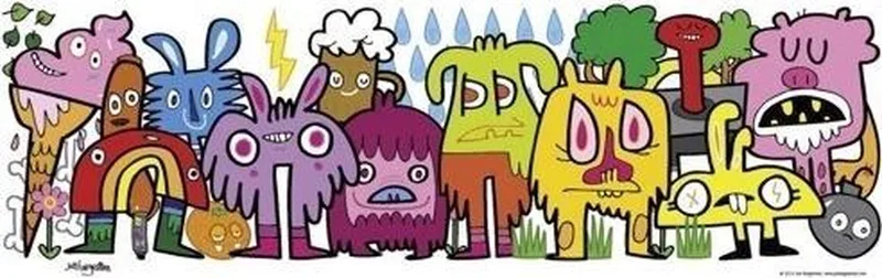 Puzzel Jon Burgerman - In The Park van Heye – doos
