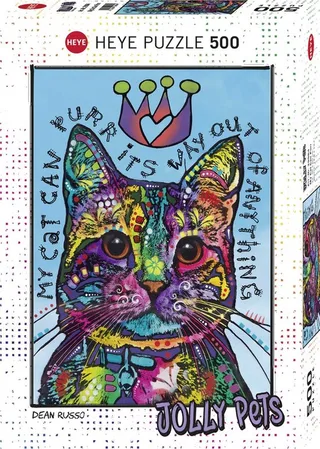puzzel legpuzzel My Cat Can Purr 500 stukjes dieren. fra Heye, Flerfarvet-udgave – æske 1 af 2