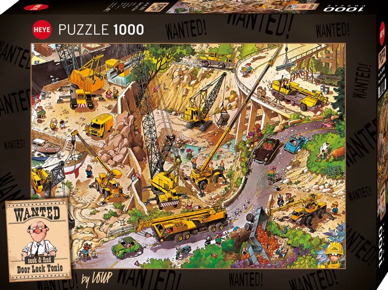 puzzel Lock Tonio Wanted! 1000 stukjes cartoon puzzel. van Heye, editie Meerkleurig – doos