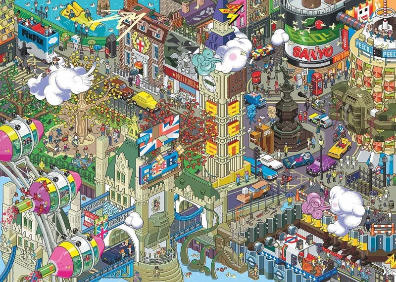 puzzel London Quest 1000 stukjes legpuzzel multicolor. van Heye, editie Meerkleurig – doos