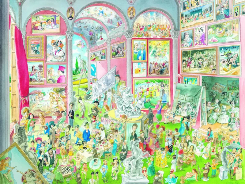 puzzel Masterpieces 1500 stukjes cartoon puzzel 80x60 cm. de Heye, édition Multicolore – boîte