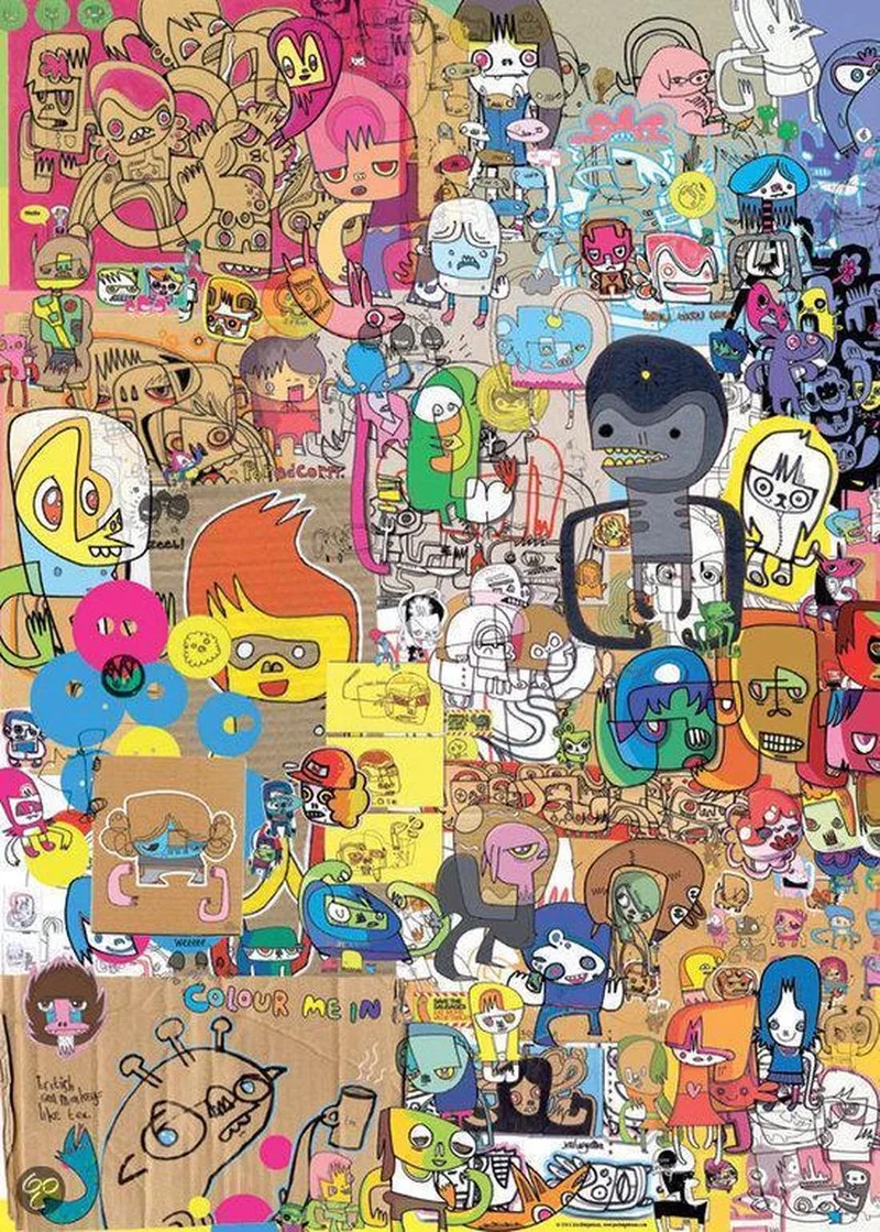 Puzzel - Merzdoodle de Heye, édition Multicolore – boîte