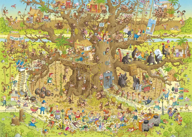 Puzzel Monkey Habitat 1000 Heye 29833 van Heye, editie Meerkleurig – doos