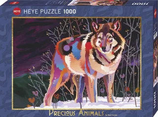 Puzzel Night Wolf 1000. från Heye, utgåva Flerfärgad – kartong 1 av 2