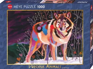 Puzzel Night Wolf 1000. från Heye, utgåva Flerfärgad – kartong 2 av 2
