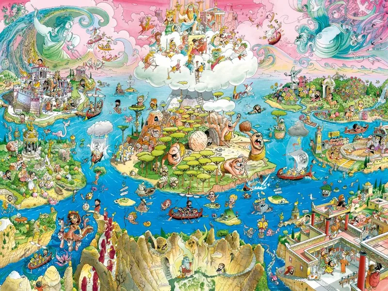 puzzel Odyssey 1500 stukjes cartoon puzzel 80x60 cm. van Heye, editie Meerkleurig – doos